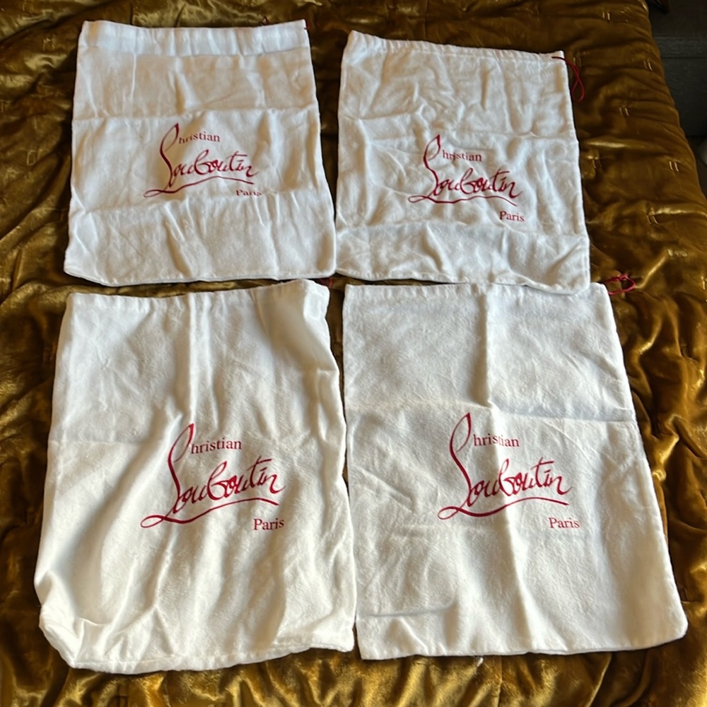 Guaranteed Authentic Christian Louboutin dust bags. (Quantity 4) 15” by 11”